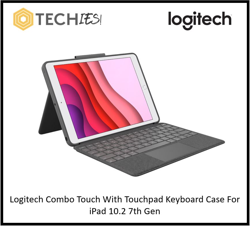 Logitech Combo Touch With Touchpad Keyboard Case For iPad 10.2 7th Gen/iPad (8th Gen) /iPad (9th Gen) - A2200, A2197, A2198 ,A2428, A2429, A2270, A2430 ,A2602 ,  A2603, A2604, A2604, A2605