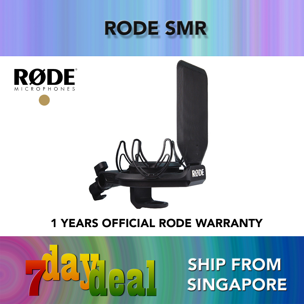 Rode SMR Premium Shock Mount with Rycote Onboard for Large Diaphragm Condenser Mics