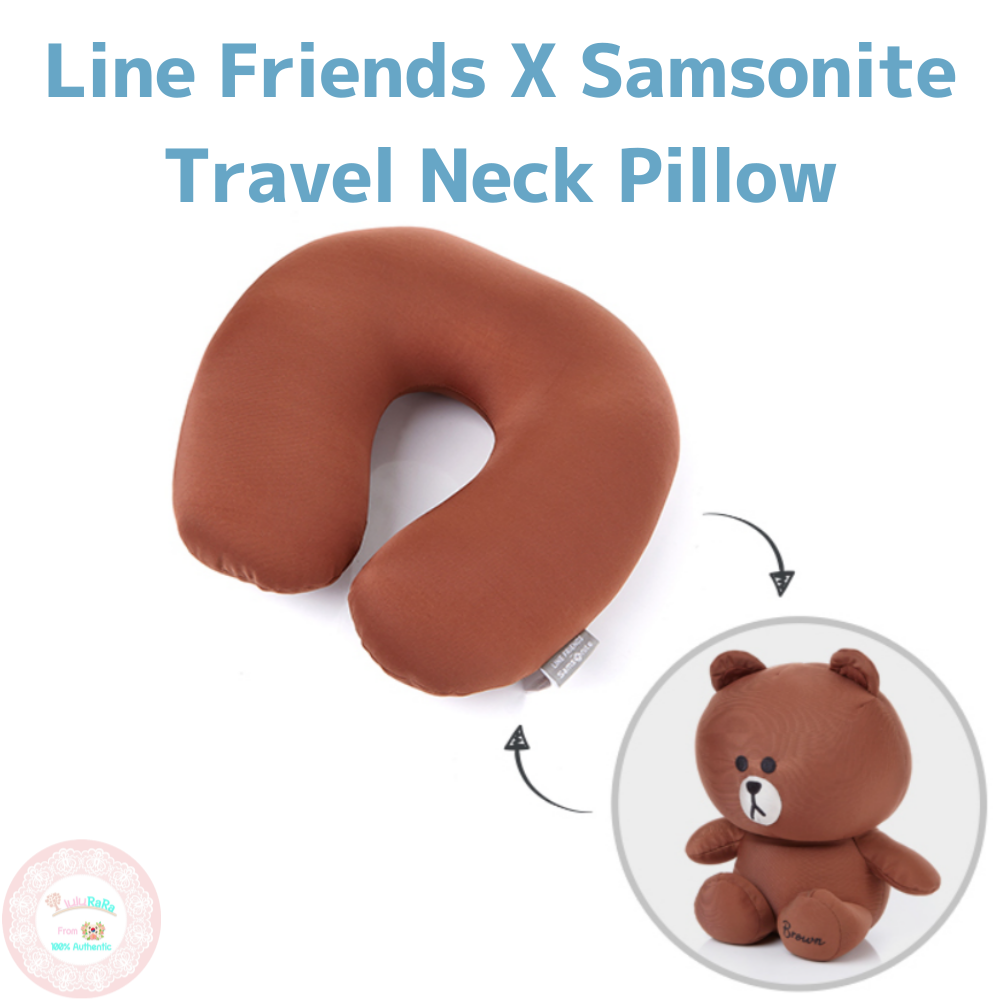 Line Friends Travel Neck Pillow & Brown Doll
