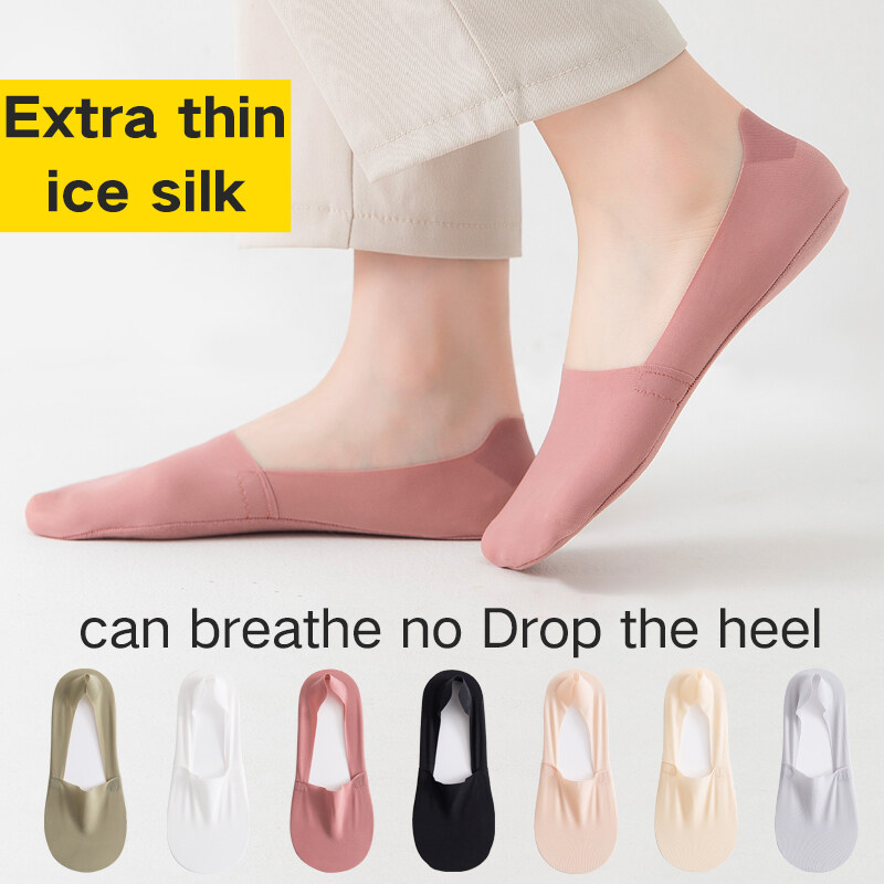 1Pairs Invisible Socks Anti Slip Summer Ultra-thin Women Socks Silicone Socks Classic Business Socks Women Shallow Mouth